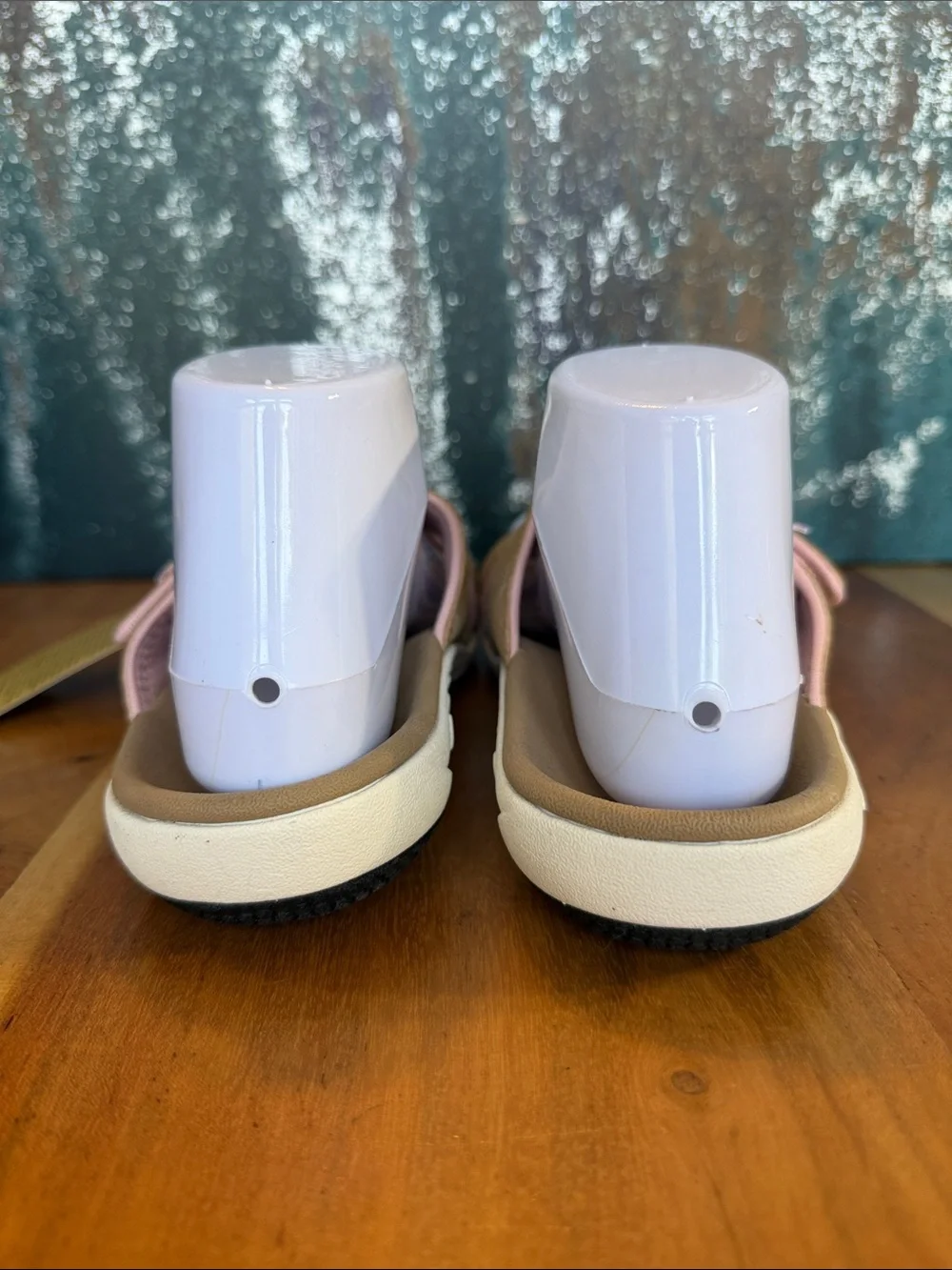 Spenco Comfort Tan/Pink Kholo Wave Orthotic Slide Sandals NWT